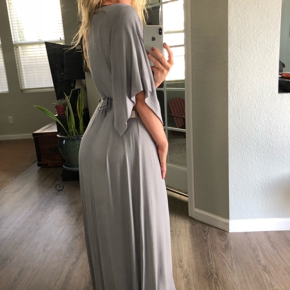 🚫SOLD | Dusty Blue-Grey Maxi - Picture 4 of 7